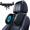 Vortix Poggiatesta Auto Bambini & Adulti | Cuscino da Viaggio Bambini per Dormire | Supporto Cervicale Auto in Memory Foam | Regolabile per Sedile Posteriore (Nuovo 2025) (Nero X 1)