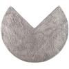 fluffy® Tappeto da bagno in microfibra per docce angolari, con fondo antiscivolo (Rotondo | Dimensioni Interne 45 x 45 cm, Grigio)