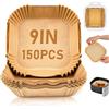 mumisuto Carta Forno Per Friggitrice Ad Aria Quadrata 20-23cm, 150 Pezzi Contenitori Fogli Per Friggitrice Ad Aria, Antiaderente Usa e Getta Carta Pergamena, Per Air Fryer, Forno, Padelle, Microonde