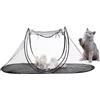 Sulxyi Ploypen gatto pieghevole, per animali domestici portatili, gabbia di carpini cuccioli, 120x63x50 cm Design pieghevole versatile Attacco tunnel di costruzione in mesh traspirante per piccoli anim