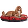 Ferplast Cuccia Cane Relax, Cuscino per cani di taglia media, Cuccia Gatto, Tappetino per cucce e auto -Lavabile - in Cotone con Soffice Imbottitura, 65 x 42 cm. Rosso
