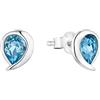 Amor Orecchini in argento sterling 925 da donna, in parte con pietra preziosa, in argento 925 rodiato, regalo per moglie e fidanzata, Onesize, Argento sterling, Preciosa