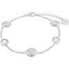 JOOP! Bracciale da donna in argento Sterling 925, con zirconi sintetici, 17+3 cm, bianco, fiordaliso, in confezione regalo, 2038048, Fiordaliso