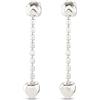 Uno de 50 UNOde50 Orecchini in lega di metallo, placcati in argento Sterling, Catenina pendente con piccoli cuori, Gioielli fatti a mano