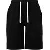 Ulla Popken Pantaloncini in Jersey, Gamba Larga, Strisce a Contrasto 832199 Pantaloni, Nero, 36W x 32L Donna