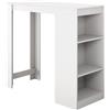 MB Muebles Bonitos, Tavolo Bar Cucina Kyra, Melamina, Bianco Opaco, 110x103x50cm