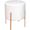 ATMOSPHERA CREATEUR D'INTERIEUR - Sgabello living in velluto bianco avorio
