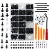 DaskFire 450 Pezzi Rivetti Plastica con Trim Rimozione Strumento 0 & Scatola Plastica - Kit di Assortimento di Viti di Plastica per Interni Auto Pannello Paraurti Porta