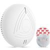 DAYTECH Rilevatore fumo con Batteria da 10 Anni, Facile da installare-Allarme antincendio rilevatore di fumo senza forature con supporto magnetico ideale per case, appartamenti e affitti (set da 1)