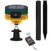 Lancoon Solar Motion Sensor allarme all'aperto 360°Motion Detector LED lampeggiante luce stroboscopica lampada di avvertimento con telecomando suono sirena di sicurezza