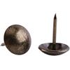 Walfront 100Pz Generico Rotondo a Testa Larga Chiodo Chiodi Da Tappezziere, Liscio/Margherita/Quadrato/Prugna Chiodo per il Pacchetto di Decorazione del Sofà(Liscio 13 × 17mm)