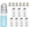 Lazzybeauty Set di Sistema di Infusione con Microneedling, incluso Hydra Roller da 0,25 mm 1 pezzo, 6 Testine di Ricambio e 7 Fiale di Siero Anti-Invecchiamento da 5 ml, Trattamento Anti-Invecchiamento