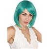 Prettyland parrucca da donna naturale opaca corta caschetto tutti i giorni verde smeraldo turchese verde C435