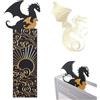 Meanju Segnalibro Black Gold Cool Dragon Bookmark Acrilico Dragon Segnalibri Con Sole E Nuvole Book Marker Decoration for Book Lovers, Friends, Families and Reading Enthusiasts