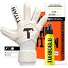 T1TAN Classic 1.0 Black-Out - Guanti da portiere - senza protezione per le dita - guanti da portiere di calcio - taglia 8