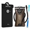 BBAIYULE® Bolla da 2 l, zaino senza BPA e insapore, bolla d'acqua, sistema di idratazione con 2 aperture per la corsa (bolla d'acqua + borsa termica + pennello)