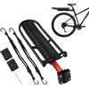 heavenlife Portapacchi Bici Posteriore Regolabile Alluminio Lega per MTB, 2 Cinghia Elastica con Ganci 60cm, 8kg di Carico, Accessori per Ciclismo Campeggio Touring per Bici con Diametro a 31,8 mm (Set A)
