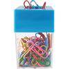 D.RECT Dispenser Graffette Magnetico Quadrato - Scatola con 100 Graffette Colorate - Organizer da Scrivania per Casa, Ufficio o Scuola
