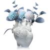 PHIEZC Vaso anatomico a forma di cuore in resina bianca per decorazione moderna della casa, regalo per diverse occasioni