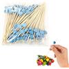 Spldsun 100 Pezzi Stuzzicadenti Cocktail Bastoncini, Stuzzicadenti Cocktail, Rosso Bastoncini Legno con Cuori 12 cm Lunghi, per Frutta, Feste, Dessert, Insalata, Cocktail per Decorazioni (Cuori Blu)
