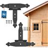 KOTARBAU® Set di 2 ganci a croce da 150 mm, con chiusura a T, rivestimento in polvere