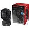 Honeywell Ventilatore oscillante da tavolo QuietSet nero (Ventilatore individuale e per stanze piccole con funzionamento silenzioso e 5 livelli di potenza/rumore) HTF337BE