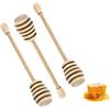 PARENCE.- Set di 3 cucchiai di miele in legno - Bastoncino di miele naturale con scanalature | Accessori per dosare e servire miele, sciroppo, caramello | 3 Camere da letto