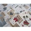 Pago Poco Tovaglia in Cotone Plastificato Disegno CUORI Colori:Grigio+Rosso 100% IMPERMEABILE in Tutte le Misure MADE IN ITALY NOVITA' 2020!!! (Rosso, 120x160)