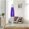 Licht-Erlebnisse Lavalamp Jenny lampada lava luccicante glitterata con effetto magma viola bianco G9 42 cm lampadina incl. idea regalo per qualunque occasione