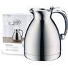 alfi HOTELLO 0,60l, caraffa isolante con doppia parete in acciaio, tiene caldo per 4 ore, freddo per 6 ore, coperchio apribile con una mano, senza plastica, per lavastoviglie, per gastronomia