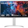 LG 27UP650K Monitor 27" Ultra HD 4K (3840x2160), IPS, HDR 400, DCI-P3 95%, 60Hz, 5ms (GtG), HDMI 2.0, DisplayPort 1.4, AUX, Stand Pivot, Flicker Safe, Bianco