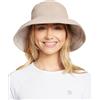 Solbari Cappello da sole da donna con protezione solare UV UPF 50+, ripiegabile, con tesa a copertura completa, reversibile, vestibilità regolabile, S/M