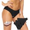 HEONSATI Costume da Bagno Mestruale per Ragazze e Adolescenti, Pantaloni da Nuoto per Il Periodo, Costumi da Bagno Donna Bikini a Vita Alta, Bikini Donna Ciclo Mestruale Basic Slip, Slip del Periodo Assorbenti