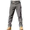 Generic Pantaloni cargo da uomo, pantaloni cargo fit, pantaloni da lavoro, pantaloni cargo bianchi, invernali, pantaloni cargo da uomo, foderati, pantaloni da trekking, grigio., XL