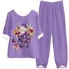 Generico Tuta Donna Completa Cotone E Lino Elegante Completi Estivi Casual Set 2 Pezzi Camicia E Pantaloni Lino Larghi Offerte Completo Taglie Forti Comodi Tute Curvy Cotone Tuta Per Anziani