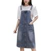 Yishengwan Salopette Gonna Donna Jeans Lunga Vestito Salopette Overall Denim Vestiti con Tasca Blu L
