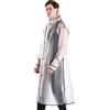 Generic Giacca a vento in PU PU plus size invernale, impermeabile, antivento, calda, con cappuccio, giacca da uomo, antivento, antivento, giacca invernale, bianco, XXL