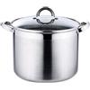 RB RENBERG RENBERG Alexander | Pentola da Cucina Alta 30x23 cm e 15 L con Coperchio in Vetro | Acciaio Inox | Batteria da Cucina | Base Incapsulata a 5 Strati