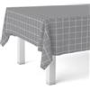 Martina Home Tovaglia in tela cerata quadrata grigia 200 x 140 cm