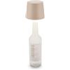 BRILONER - Lampada da tavolo senza fili con touch, dimmerabile, luce bianca calda, ricaricabile lampada bottiglia, lampada da comodino ricaricabile, lampada da tavolo da esterno, 10,5x11,5 cm, beige