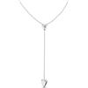 Uno de 50 Catenina in lega di metallo, placcata in argento Sterling, Due cuori regolabili, Gioielli fatti a mano, Design originale