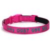 Generic Collare per cani personalizzato, nome dell'animale domestico ricamato personalizzato e numero di telefono, misure regolabili, piccola collari riflettenti per animali domestici (Rosa rossa)