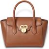 Lauren Ralph Lauren per donna. [431969349001] Piccola borsa Tanner in pelle marrone, Casual