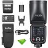 EACHSHOT Godox V100 V100S V100-S Flash TTL da 100 W per fotocamere Sony, 400 flash a piena potenza, tempo di riciclo di 1,7 s, wireless 2,4 G con flash esterno, flash touchscreen (V100S)