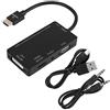 Garsent Adattatore HDMI, 4 in 1 HDMI a DVI 4K / VGA/HDMI 4K / Audio Cavo di conversione video convertitore audio per DV, tablet, decoder, TV, computer, proiettore, ecc.