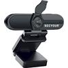 Secyour Webcam live streaming da 4 MP/1080p - cancellazione del rumore - 30 FPS - angolo di visione a 85 gradi - per videoconferenze/videochiamate/apprendimento virtuale/live streaming