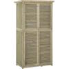 Outsunny Casetta Attrezzi Giardino in Legno di Abete e Pino con 4 Scompartimenti, Armadio da Esterno Porta Attrezzi da Giardino con Tetto Impermeabile, 87x46.5x160cm, Grigio