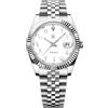 LACZ DENTON RT128 Orologi da polso meccanici automatici da uomo con cinturino in acciaio inossidabile orologi alla moda per uomo orologio impermeabile 50M Rollstimi, bianco, Classico