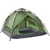 Outsunny Tenda da campeggio leggera pop up 2-3 pers. - 2 grandi porte - 210 x 210 x 140 cm in fibra di poliestere