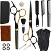 RMIVEGLIA et Forbici Parrucchiere Professionali 16 Pezzi - Forbici Capelli 6,7 in Acciaio 440C, Forbici per Sfoltire i Capelli & Forbici per Capelli - Kit Forbici Barbiere per Uomo, Donna e Bambini
